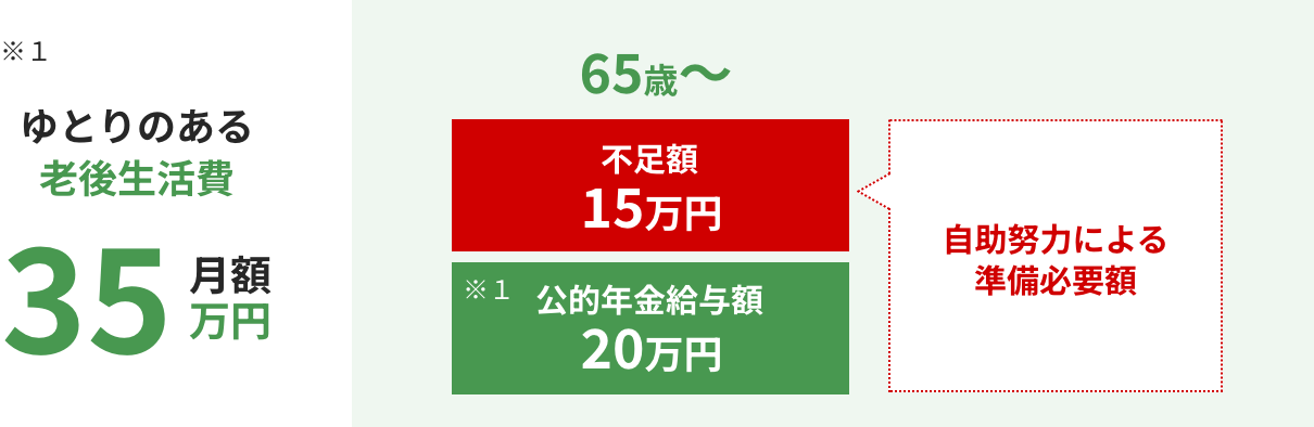 自分の年金が無かった場合の図解
